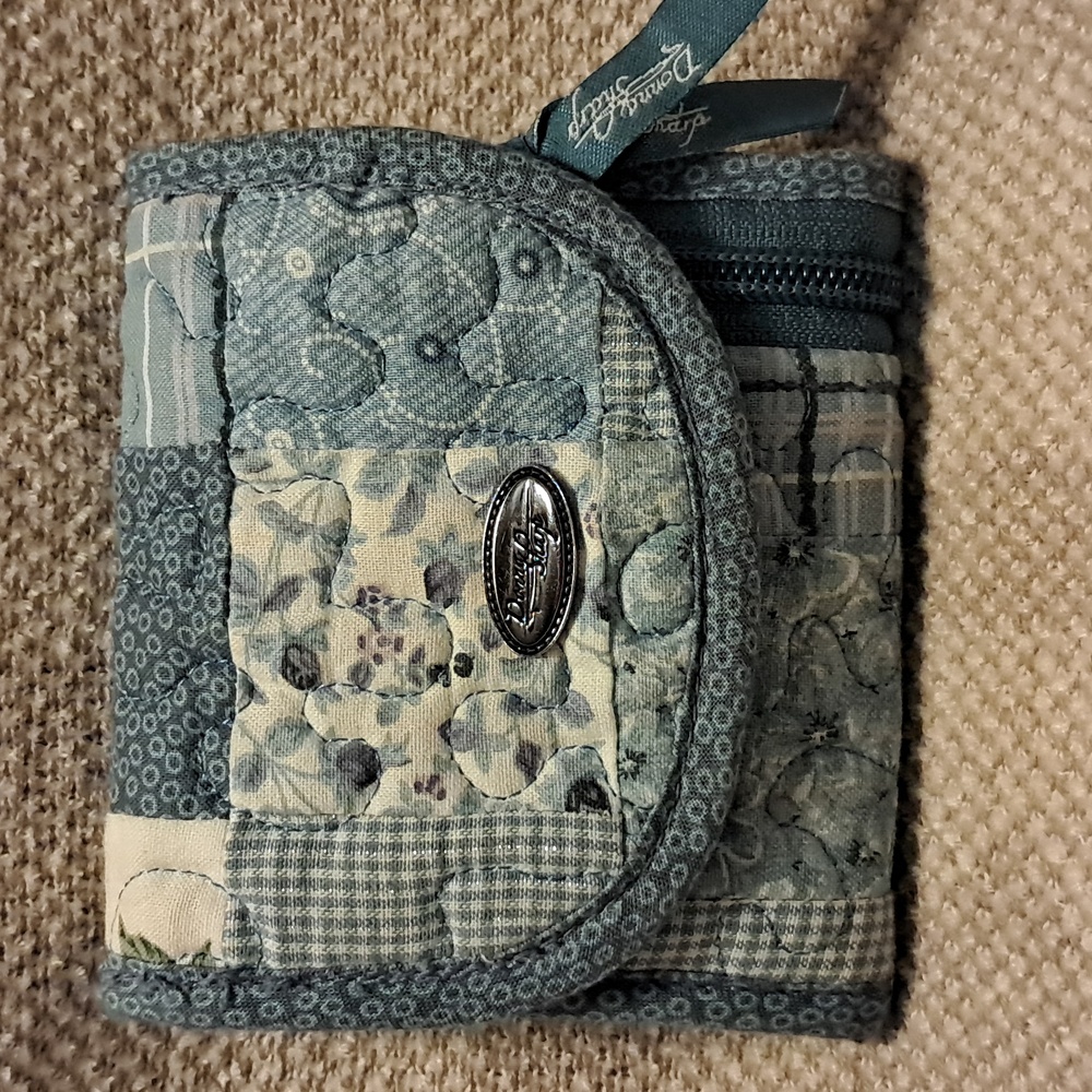 Donna Sharp Blue Patchwork Quilted Wallet - image 1